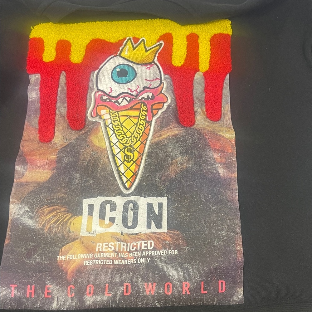 Spark Crew Neck Sweater Size L Color Black -Icon The Cold World -Urban Art
